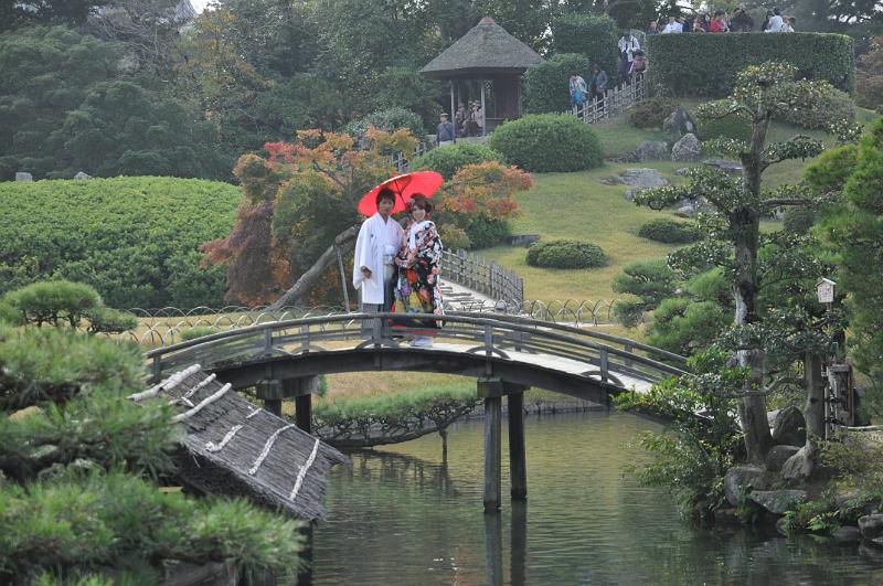foto_20101114_1156_01.jpg - [de]Ein Bild wie eine Postkarte: ein Hochzeitspaar zum Fotoshooting im Garten.[en]A picture postcard photo: a newly wed couple for a photo shooting is also in the garden.